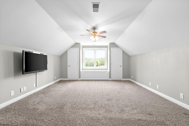 2264 Lock B Rd N, Clarksville, TN 37043 - additional living space with carpet floors, vaulted ceiling, and ceiling fan