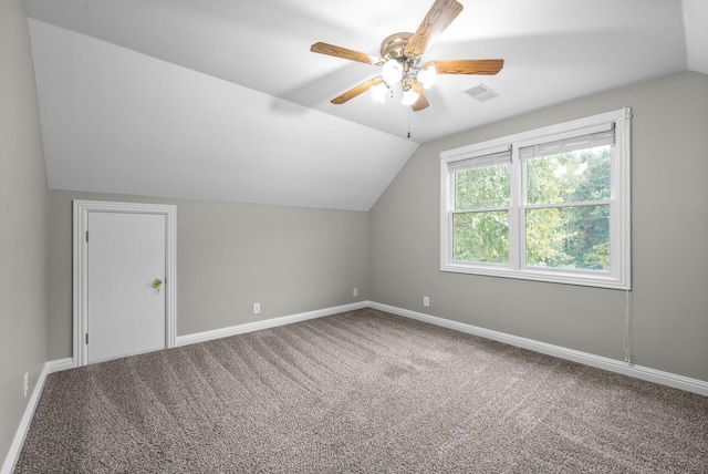 2264 Lock B Rd N, Clarksville, TN 37043 - additional living space with lofted ceiling, carpet floors, and ceiling fan
