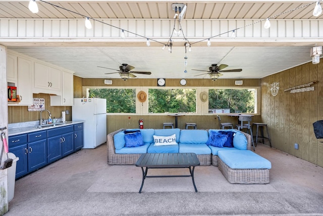 2264 Lock B Rd N, Clarksville, TN 37043 - view of patio / terrace with a ceiling fan, outdoor lounge area, and exterior bar