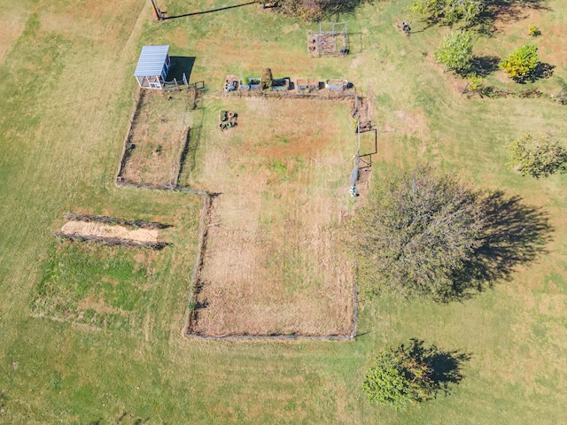 bird's eye view with a rural view