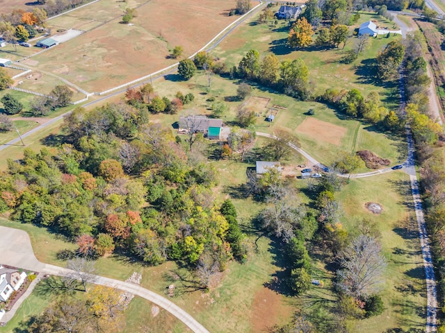 aerial view with a rural view