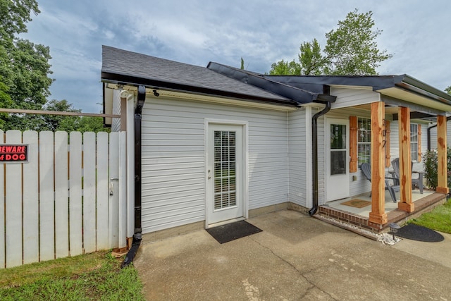 exterior space with a patio