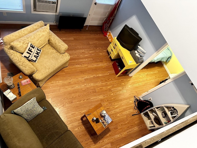 living room featuring wood-type flooring