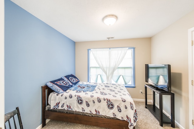 view of carpeted bedroom