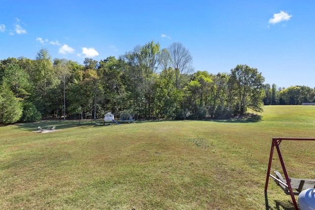 view of yard with a playground