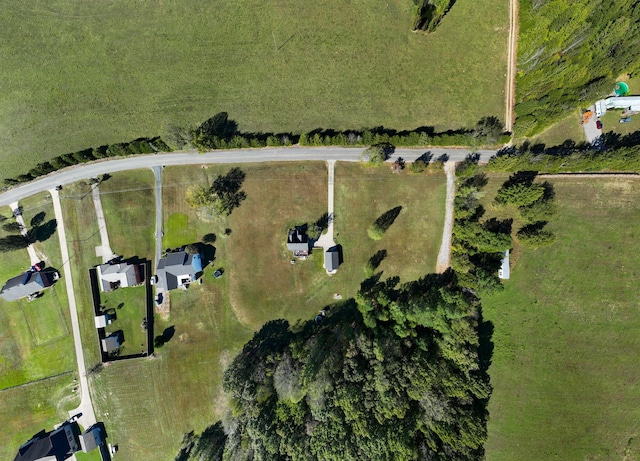 drone / aerial view featuring a rural view