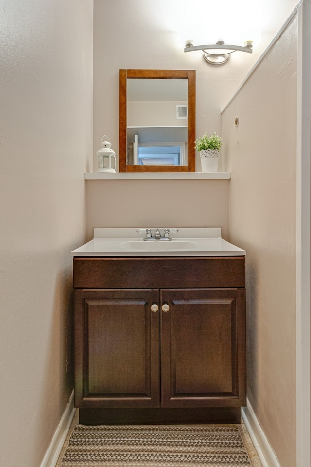 bathroom featuring vanity and tile patterned floors