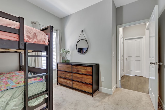 bedroom featuring light wood-type flooring