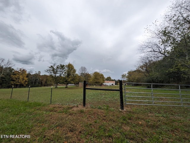 view of yard featuring a rural view