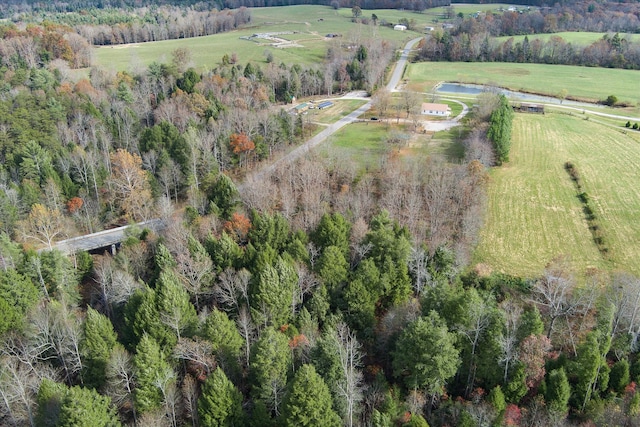 aerial view featuring a rural view