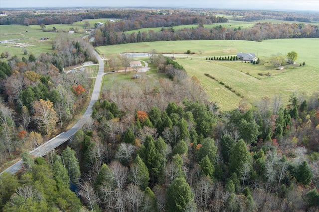 bird's eye view with a rural view