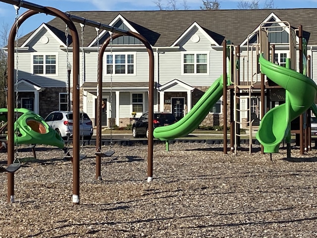 view of jungle gym