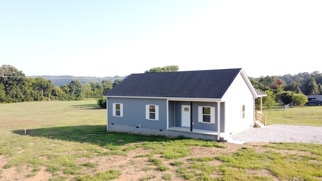 view of front of house with a front yard