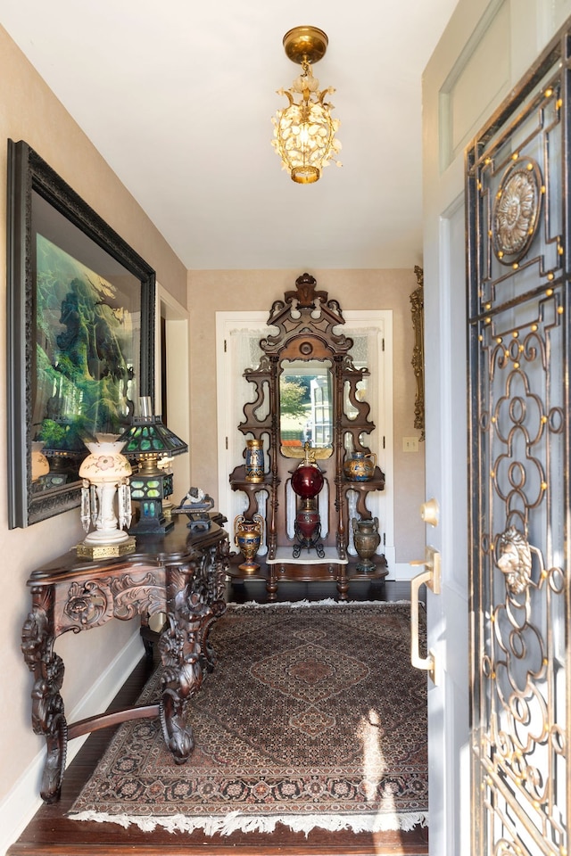 interior space with wood-type flooring