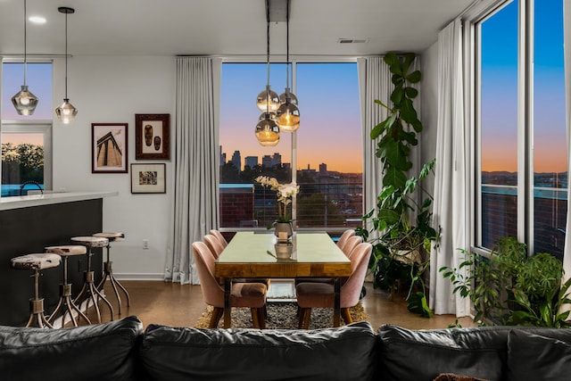 dining room featuring a healthy amount of sunlight