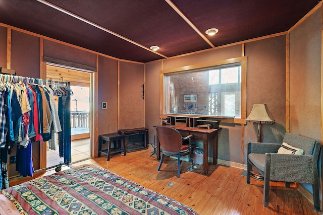 office featuring light hardwood / wood-style flooring