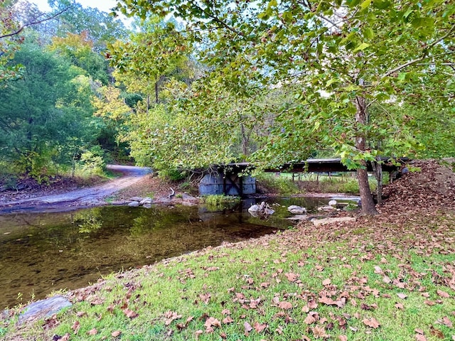 view of yard featuring a water view