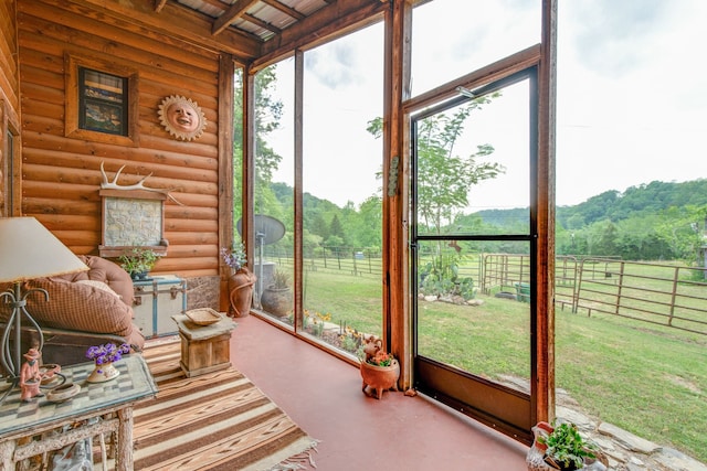 view of sunroom