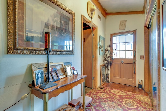 entrance foyer featuring hardwood / wood-style flooring