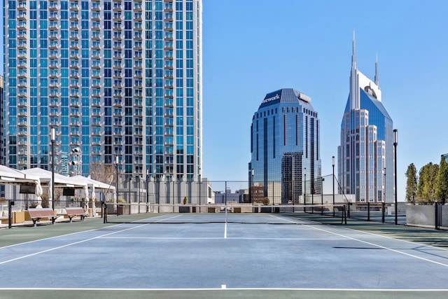 view of tennis court