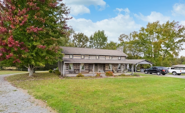 view of front of house with a front yard