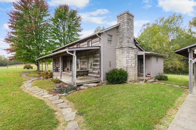 exterior space featuring a yard