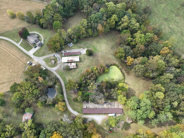 drone / aerial view featuring a rural view