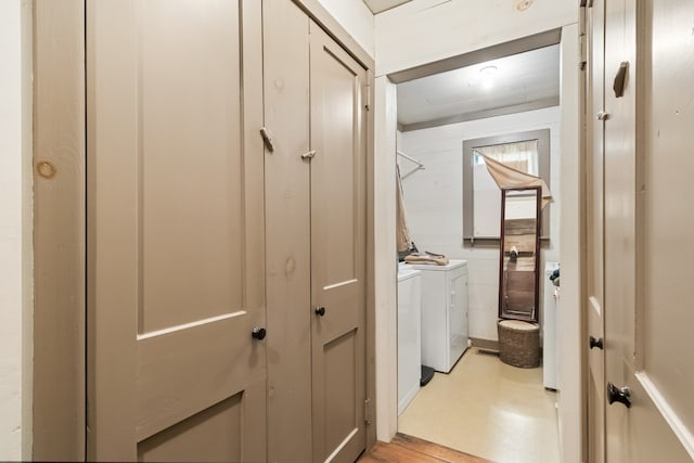 laundry area featuring independent washer and dryer