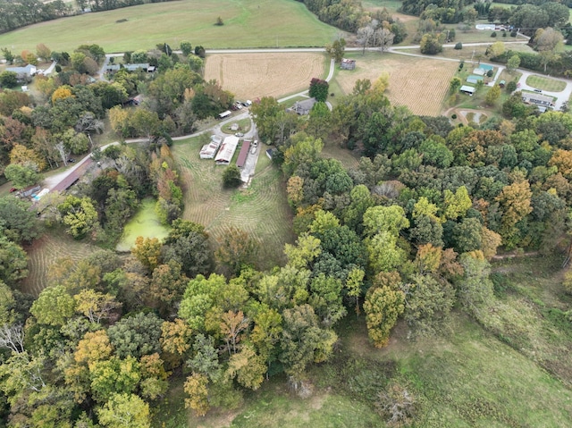 drone / aerial view featuring a rural view