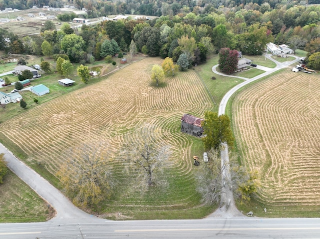 bird's eye view featuring a rural view