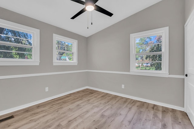 606 S Chestnut St, Monterey, TN 38574 - empty room with baseboards, ceiling fan, wood finished floors, and a wealth of natural light