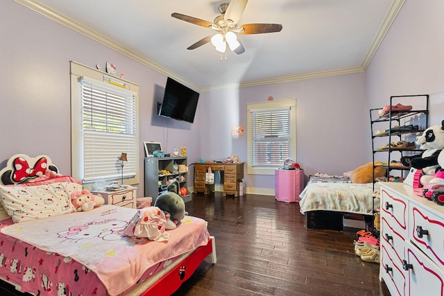 43 Landfill Ln, Brush Creek, TN 38547 - bedroom featuring multiple windows, wood-type flooring, and crown molding
