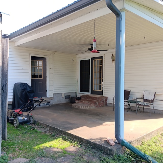 view of patio featuring area for grilling