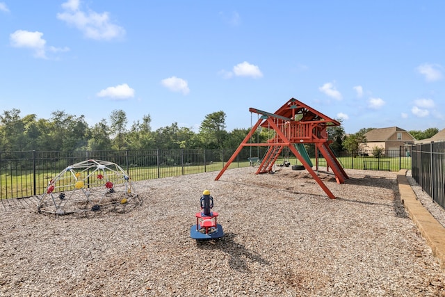 view of jungle gym