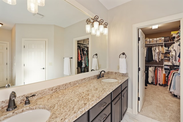 bathroom featuring vanity