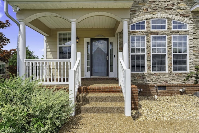 view of doorway to property