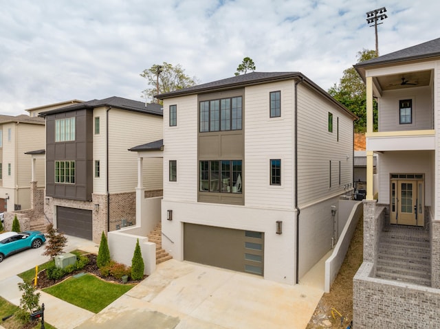 view of front facade with a garage