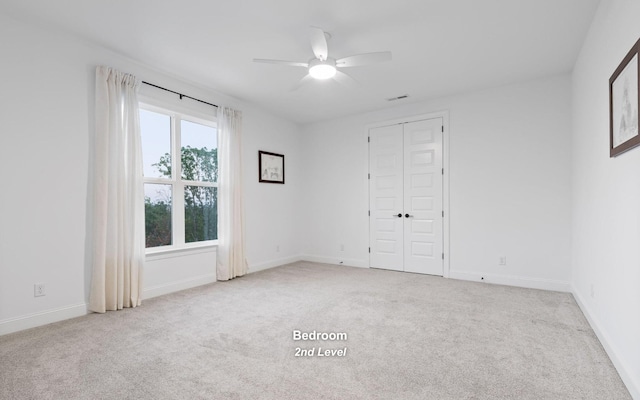1871 Notting Hl, Chattanooga, TN 37405 - spare room with baseboards, visible vents, carpet, and ceiling fan