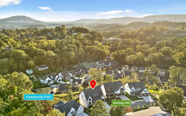 1871 Notting Hl, Chattanooga, TN 37405 - aerial view with a residential view and a mountain view