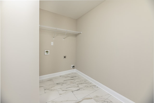 laundry room featuring hookup for an electric dryer and hookup for a washing machine