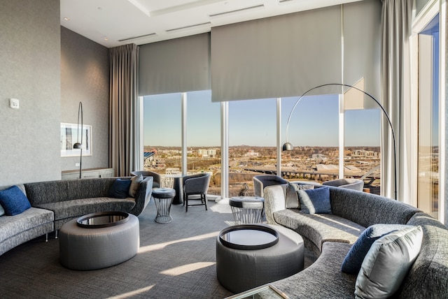 view of carpeted living room