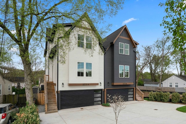 view of front facade with a garage