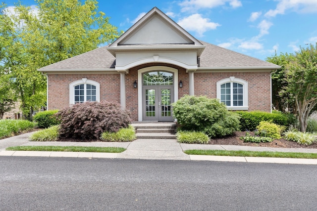 view of front of home with french doors