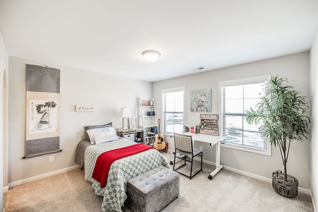 view of carpeted bedroom