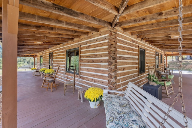 view of wooden terrace