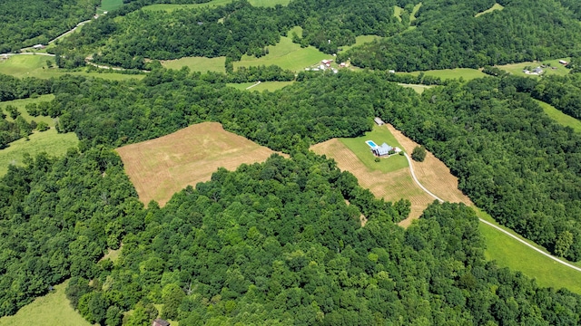 drone / aerial view with a rural view