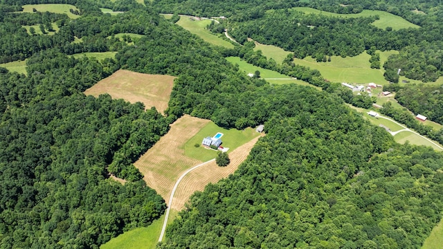 bird's eye view featuring a rural view