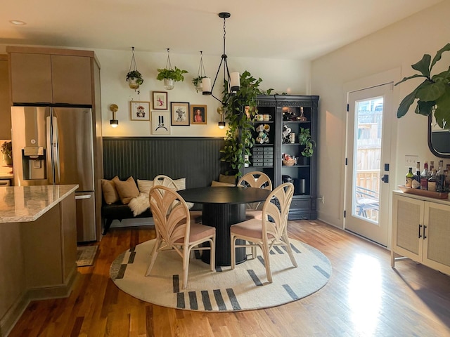 dining room featuring dark hardwood / wood-style floors