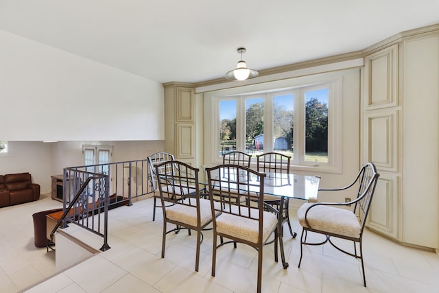 view of tiled dining space