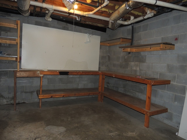 view of basement